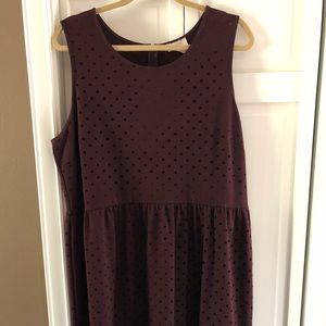 Loft Polka Dot Fit and Flare Dress